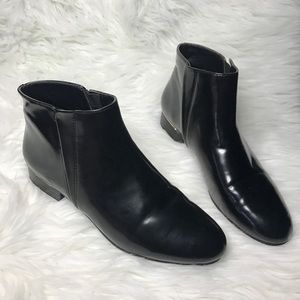 Zara Basic Collection Black with Gold Ankle boot